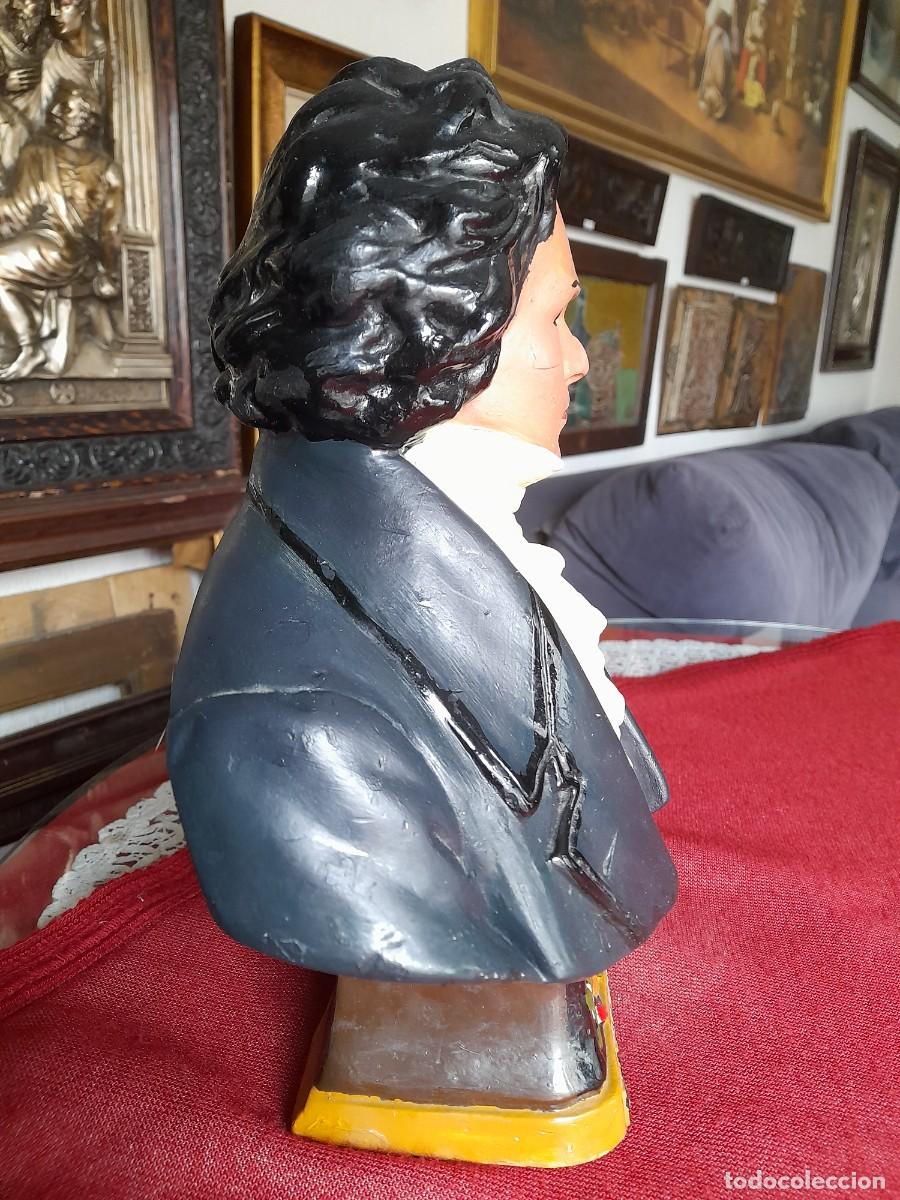 Arte: Busto de Beethoven policromado de yeso - Foto 2