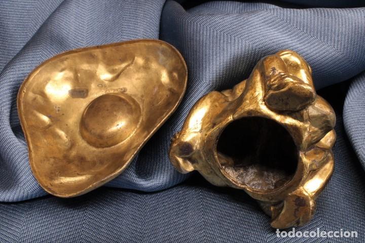 Arte: Escultura tres monos sabios. Triangular. Sculpture three wise monkeys. Triangle. - Foto 9