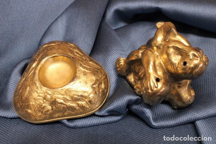 Arte: Escultura tres monos sabios. Triangular. Sculpture three wise monkeys. Triangle. - Foto 10