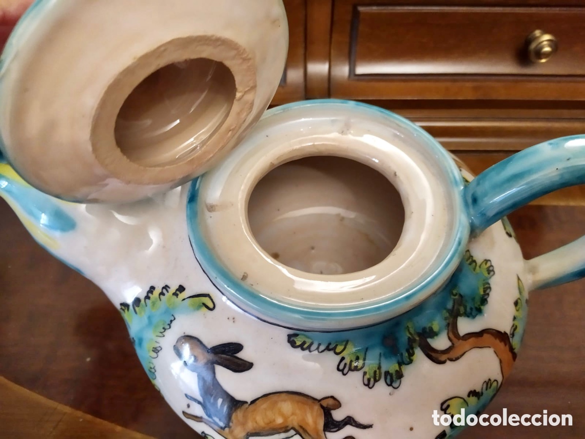 Arte: Tetera/cafetera cer&aacute;mica de Talavera de la Reina - Foto 3
