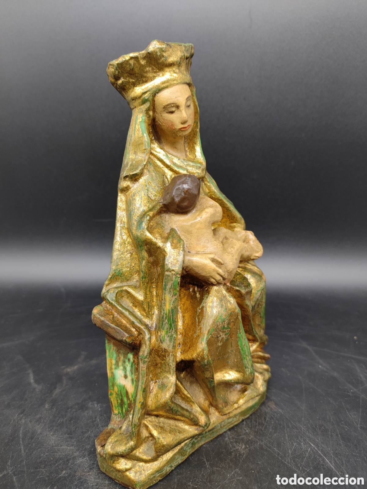 Arte: Virgen estuco estilo flamenco - Foto 4