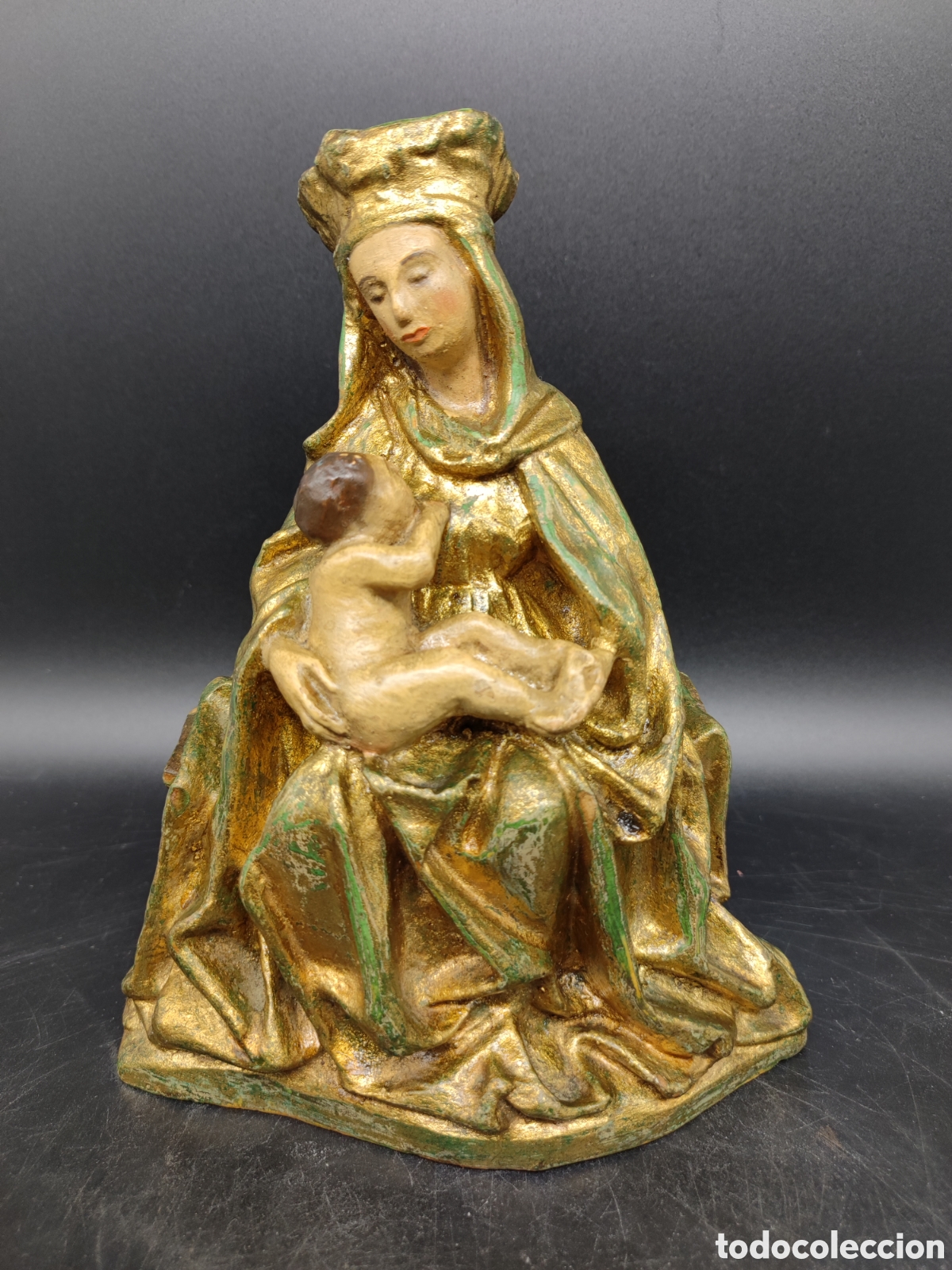 Arte: Virgen estuco estilo flamenco - Foto 1