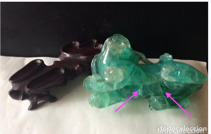 Arte: Perro Foo tallado en Fluorita - Foto 7