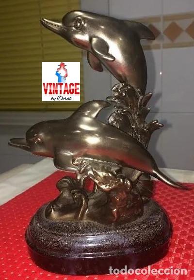 Arte: FIGURA DELFINES FIRMADA: CROSA - 1997 - Foto 1