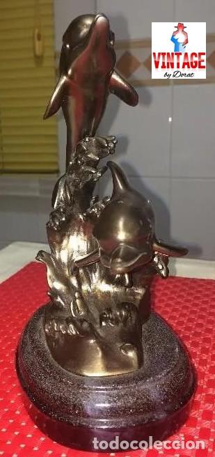 Arte: FIGURA DELFINES FIRMADA: CROSA - 1997 - Foto 2