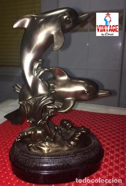 Arte: FIGURA DELFINES FIRMADA: CROSA - 1997 - Foto 3