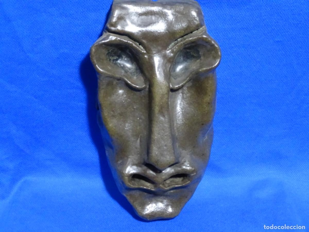 Arte: ESCULTURA AN&Oacute;NIMA DE CARA EN CIBROCEMENTO. - Foto 1