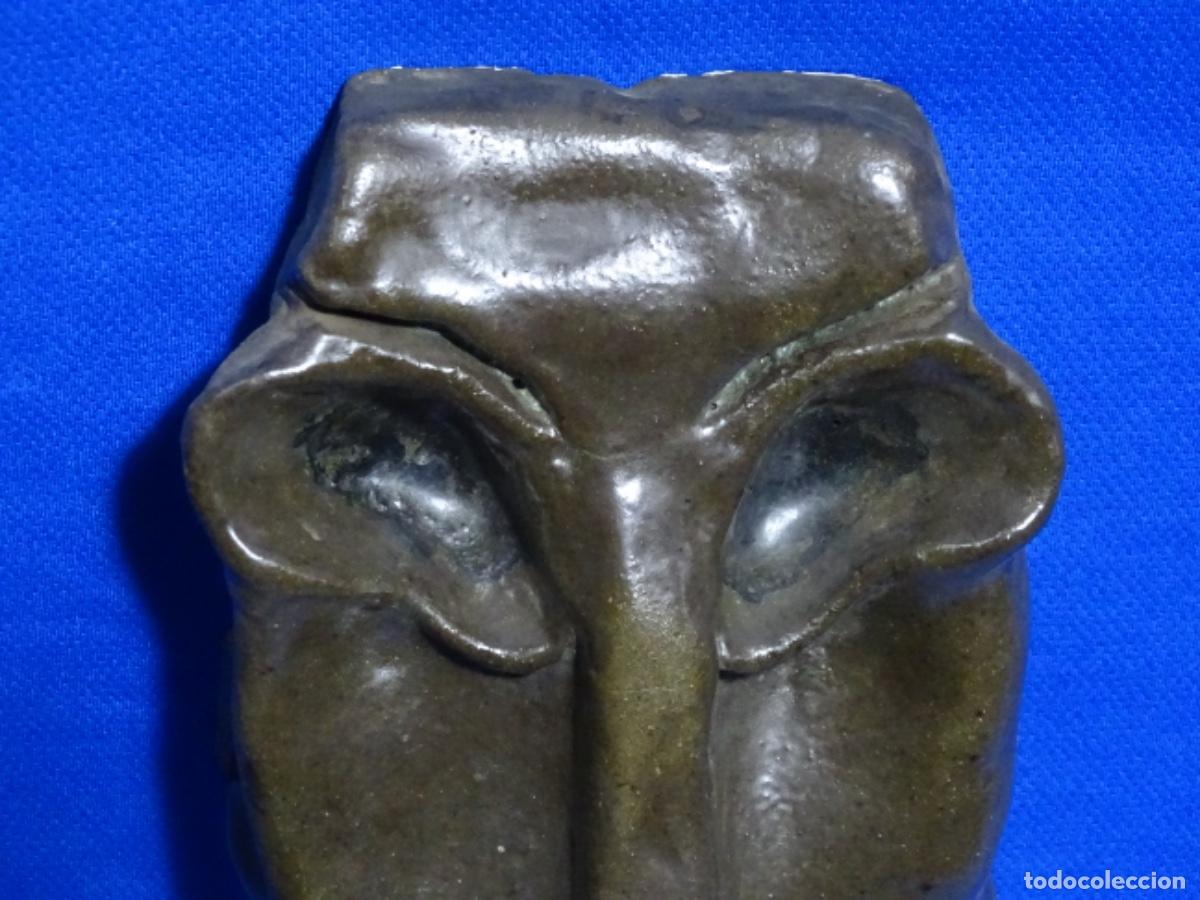 Arte: ESCULTURA AN&Oacute;NIMA DE CARA EN CIBROCEMENTO. - Foto 2