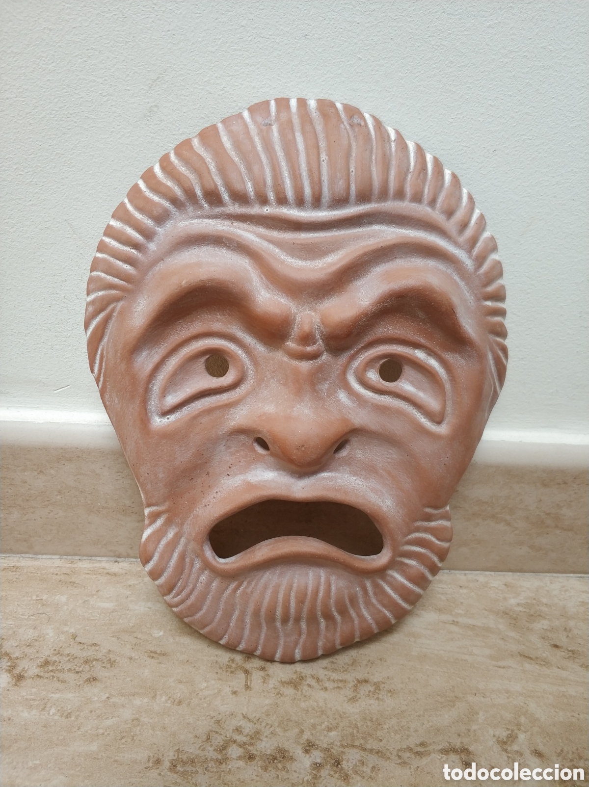 Arte: Mascara griega de barro para pared - Foto 3
