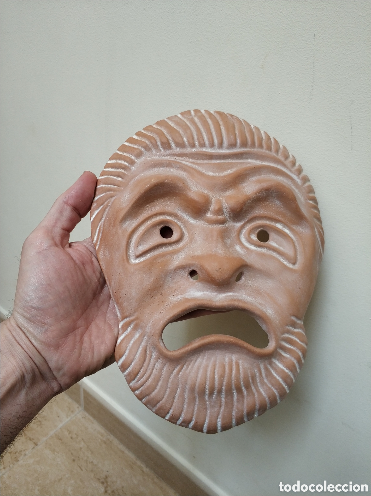 Arte: Mascara griega de barro para pared - Foto 5