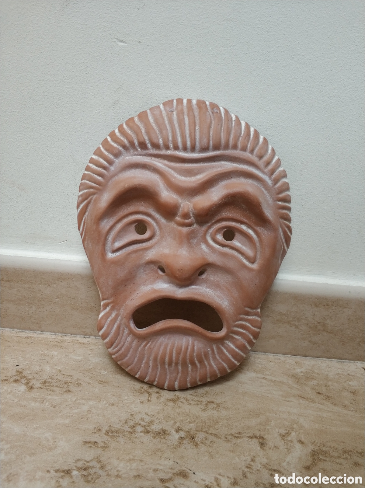 Arte: Mascara griega de barro para pared - Foto 1