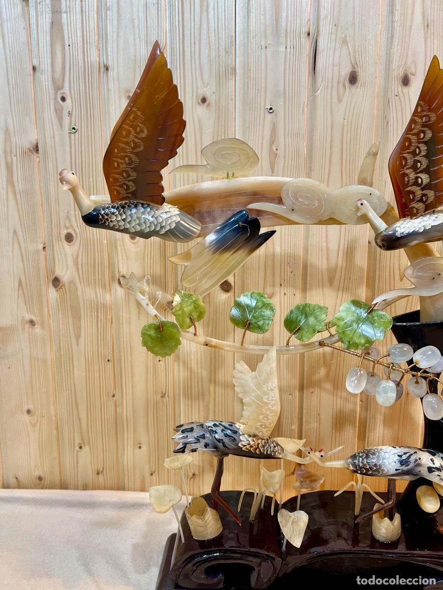 Arte: ESCULTURA REALIZADA EN ASTA CON BASE DE MADERA - Foto 5