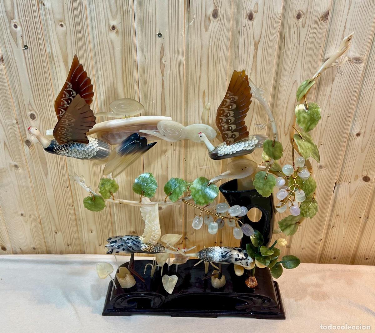 Arte: ESCULTURA REALIZADA EN ASTA CON BASE DE MADERA - Foto 7