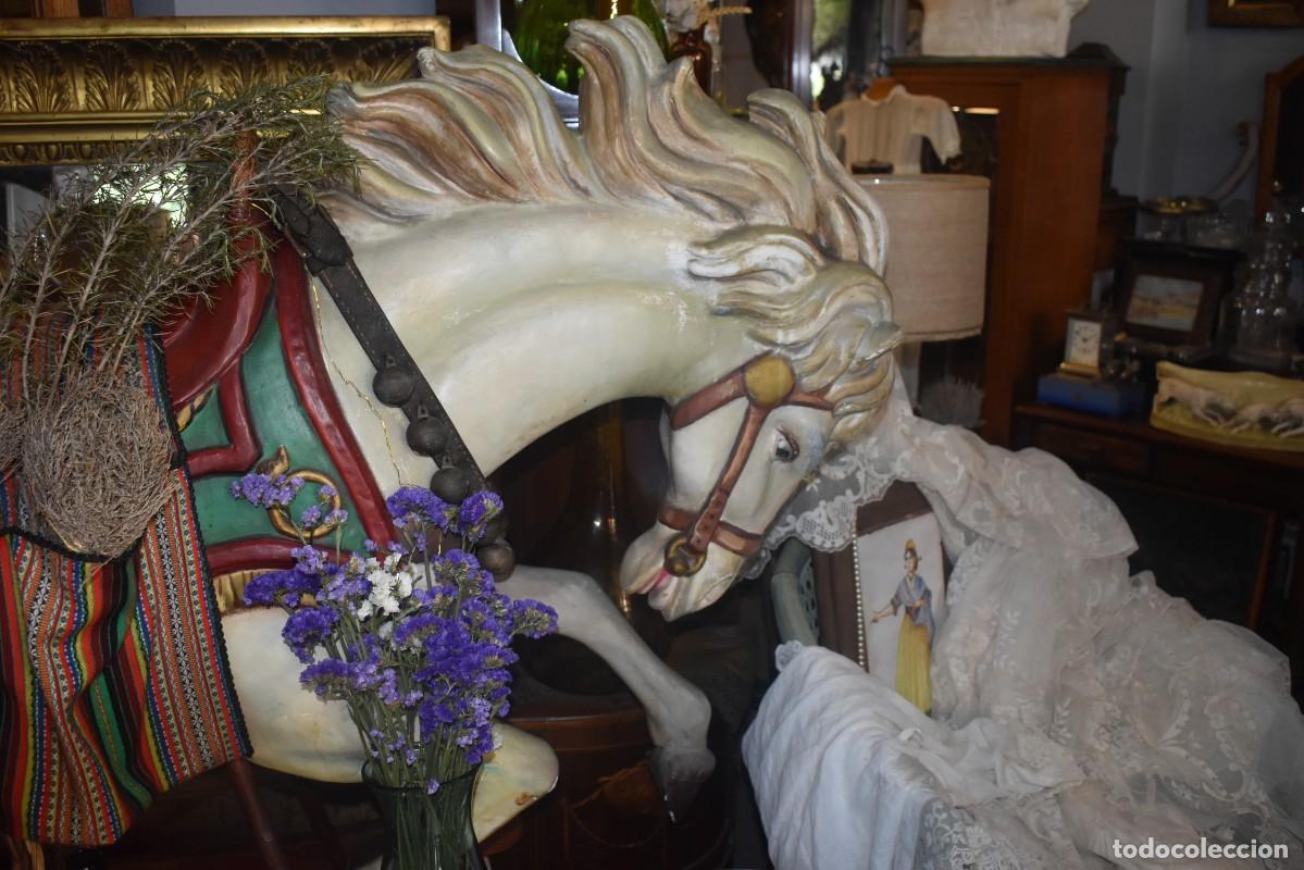 Arte: ESPECTACULAR CABALLO BALANC&Iacute;N ANTIGUO - Foto 2