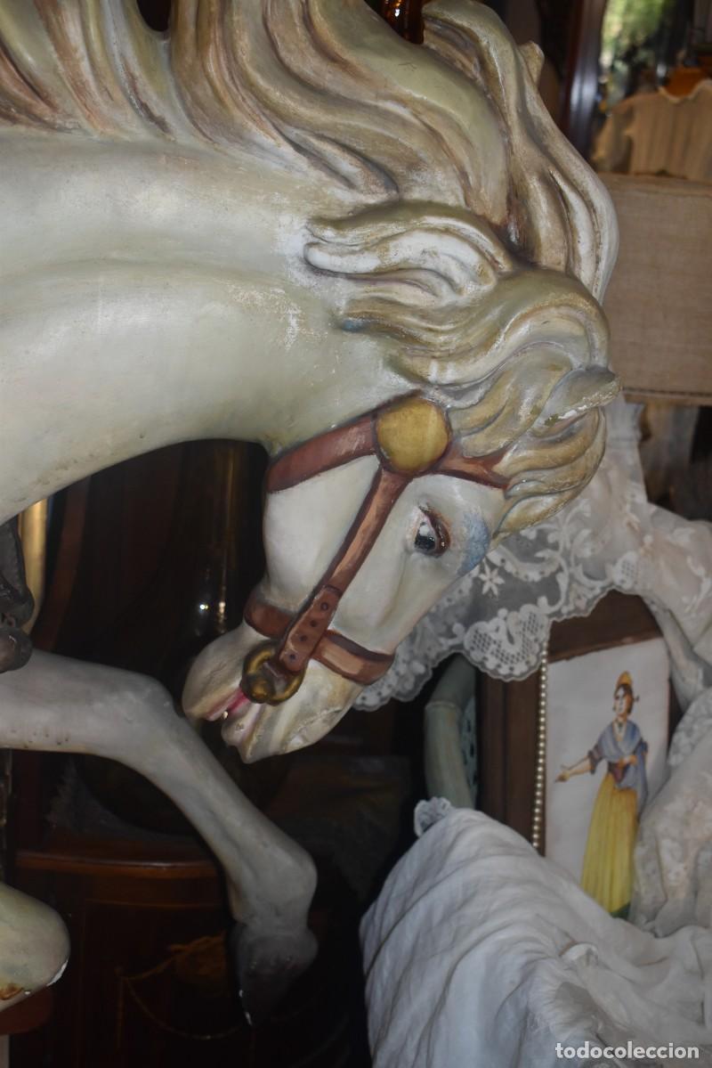 Arte: ESPECTACULAR CABALLO BALANC&Iacute;N ANTIGUO - Foto 5