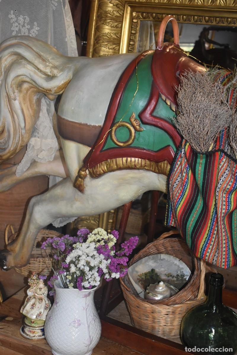 Arte: ESPECTACULAR CABALLO BALANC&Iacute;N ANTIGUO - Foto 8