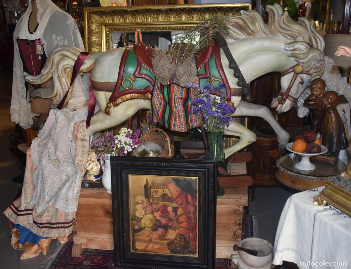 Arte: ESPECTACULAR CABALLO BALANC&Iacute;N ANTIGUO - Foto 10