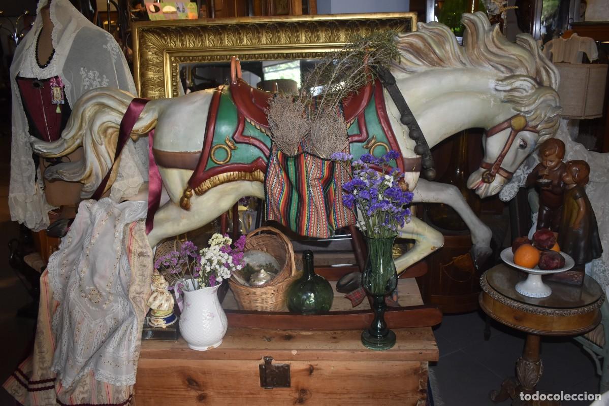 Arte: ESPECTACULAR CABALLO BALANC&Iacute;N ANTIGUO - Foto 12