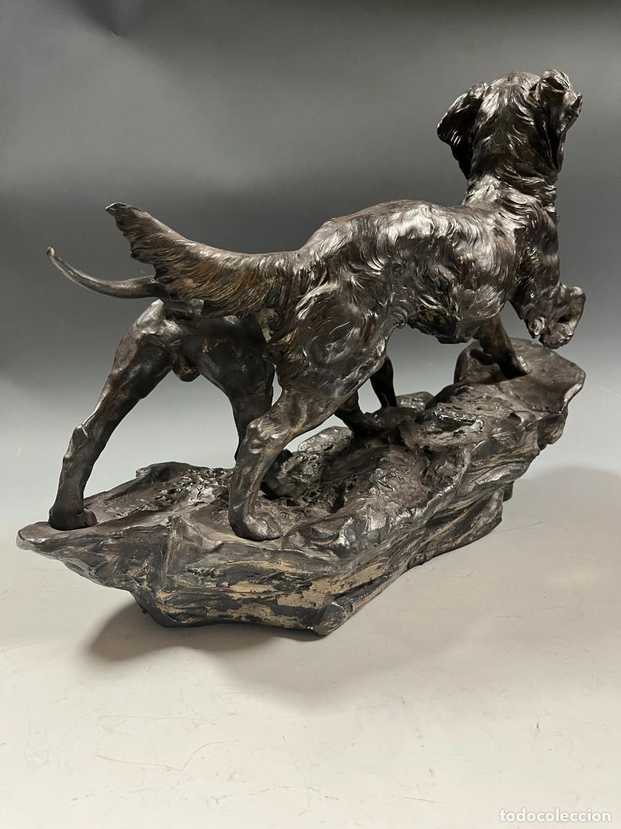 Arte: ESCULTURA DE DOS PERROS DE CALAMINA - Foto 4