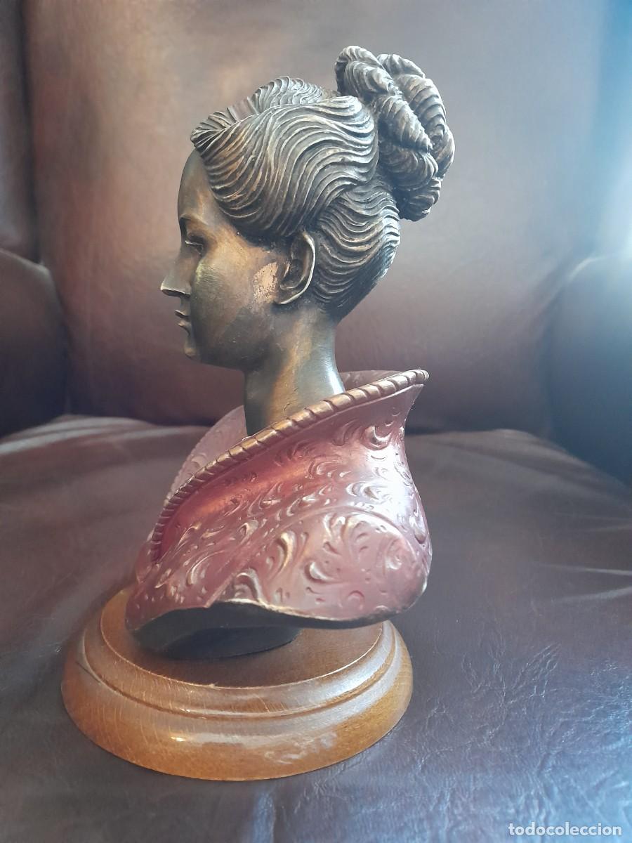 Arte: Busto de dama antigua de pasta sint&eacute;tica - Foto 2