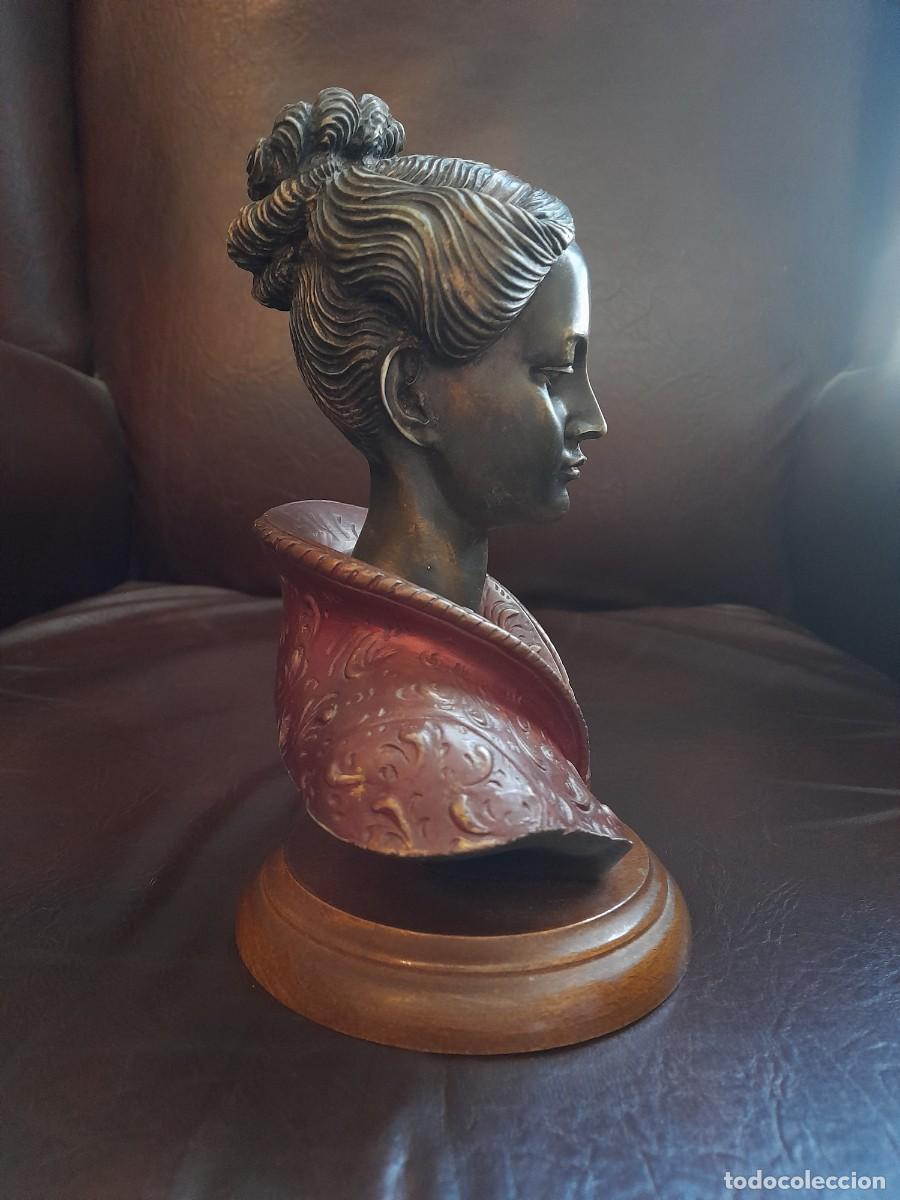 Arte: Busto de dama antigua de pasta sint&eacute;tica - Foto 4