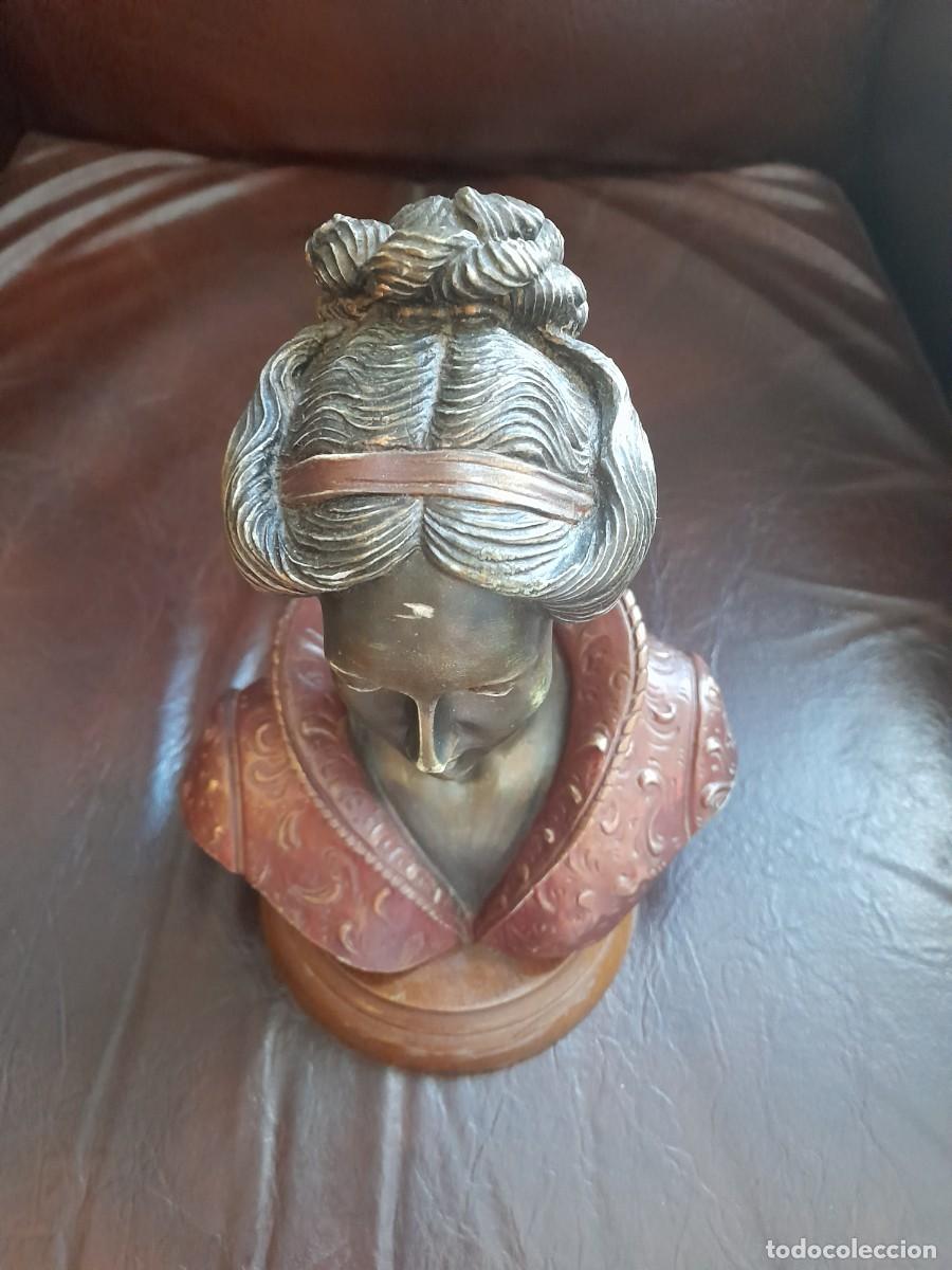 Arte: Busto de dama antigua de pasta sint&eacute;tica - Foto 5
