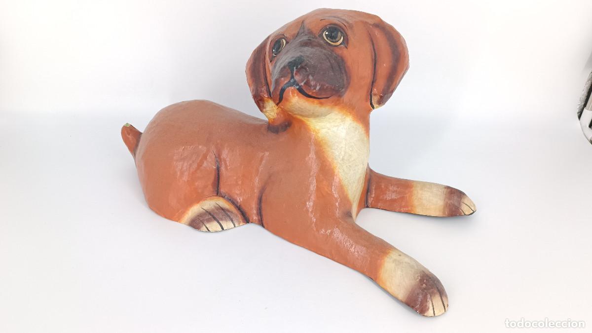 Arte: Adorable perro B&oacute;xer hecho de papel mach&eacute; - Foto 2