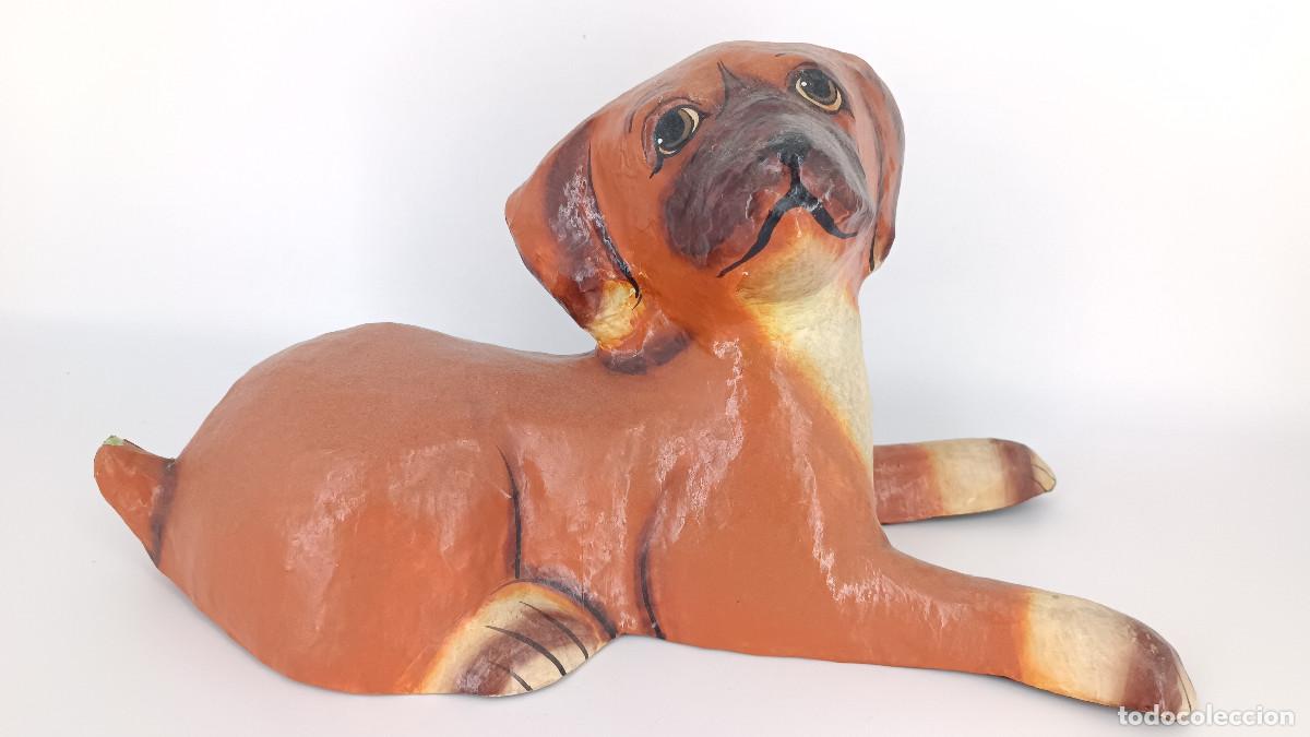Arte: Adorable perro B&oacute;xer hecho de papel mach&eacute; - Foto 3