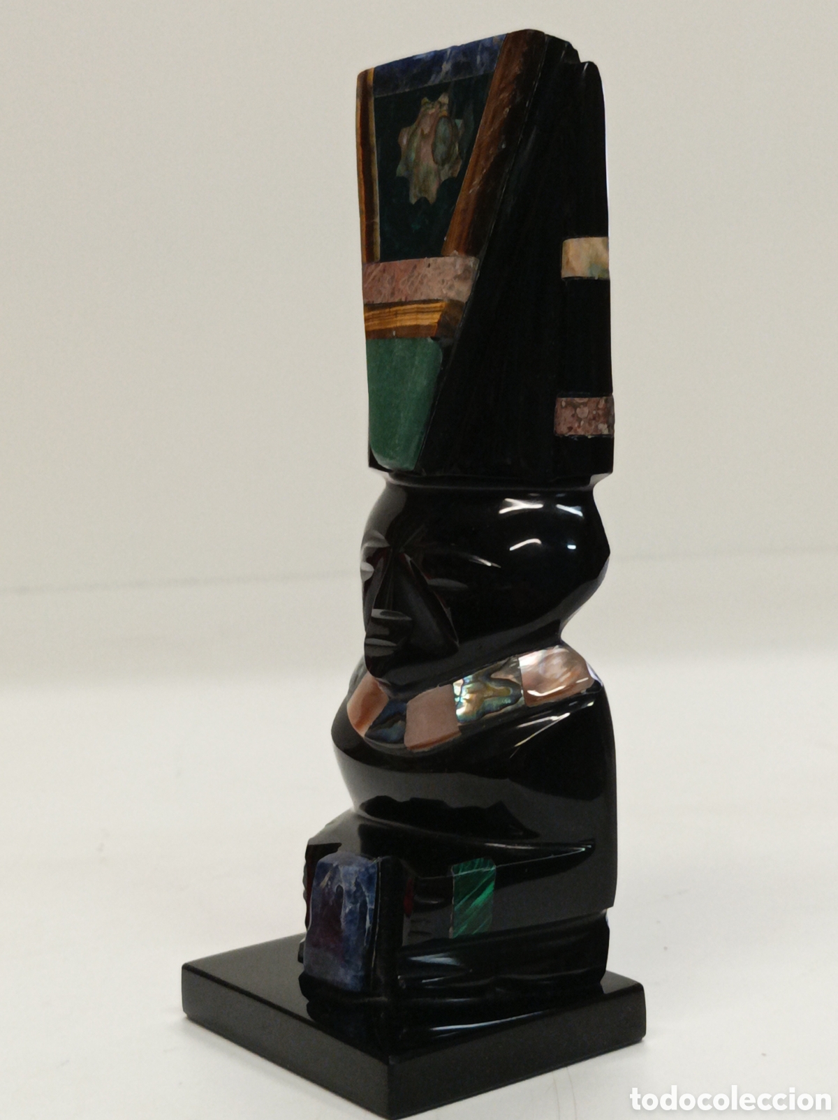 Arte: Figura Azteca Obsidiana - Foto 2