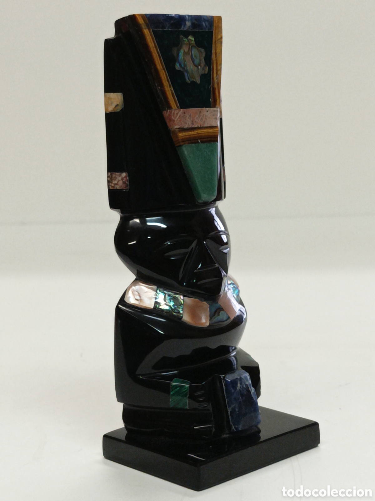 Arte: Figura Azteca Obsidiana - Foto 3