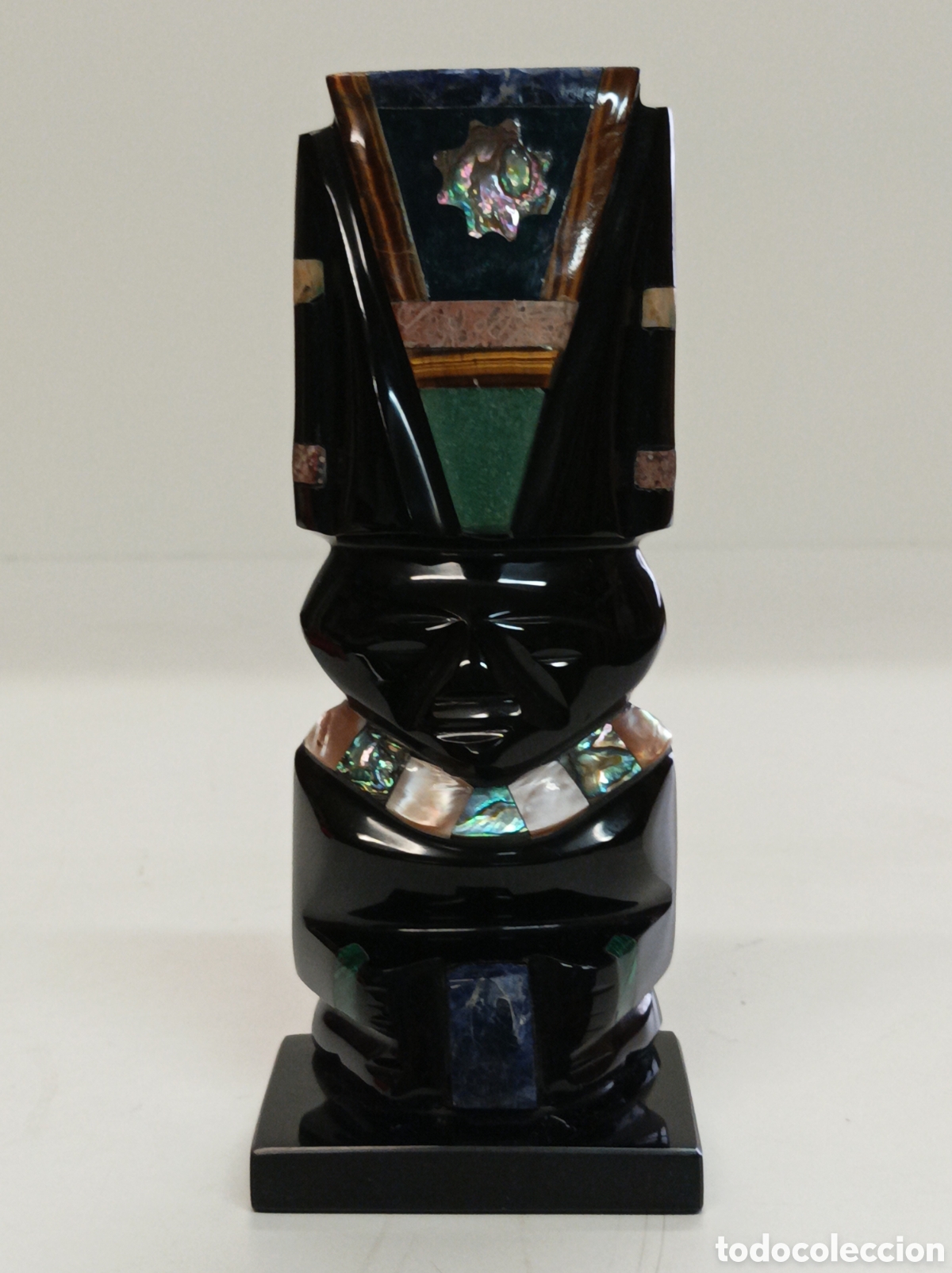 Arte: Figura Azteca Obsidiana - Foto 1