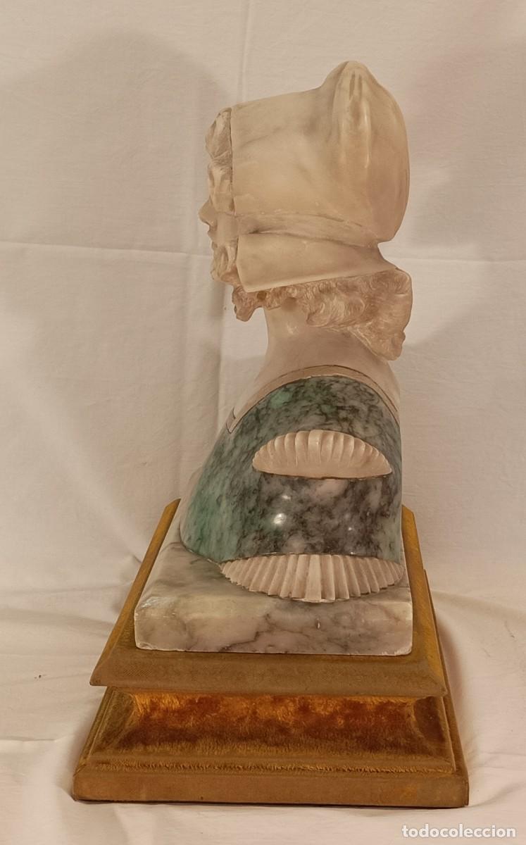 Arte: Busto de mujer en m&aacute;rmol de C. Vicari - Foto 3