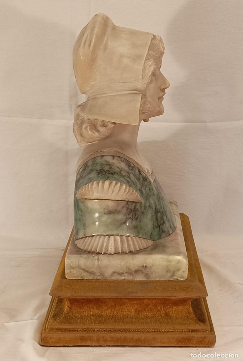 Arte: Busto de mujer en m&aacute;rmol de C. Vicari - Foto 5