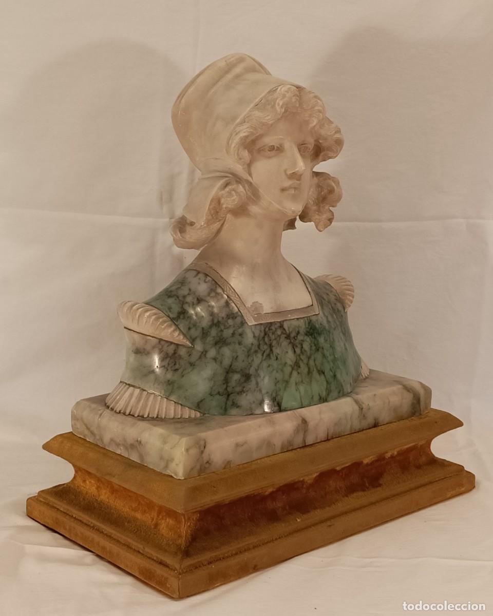 Arte: Busto de mujer en m&aacute;rmol de C. Vicari - Foto 6