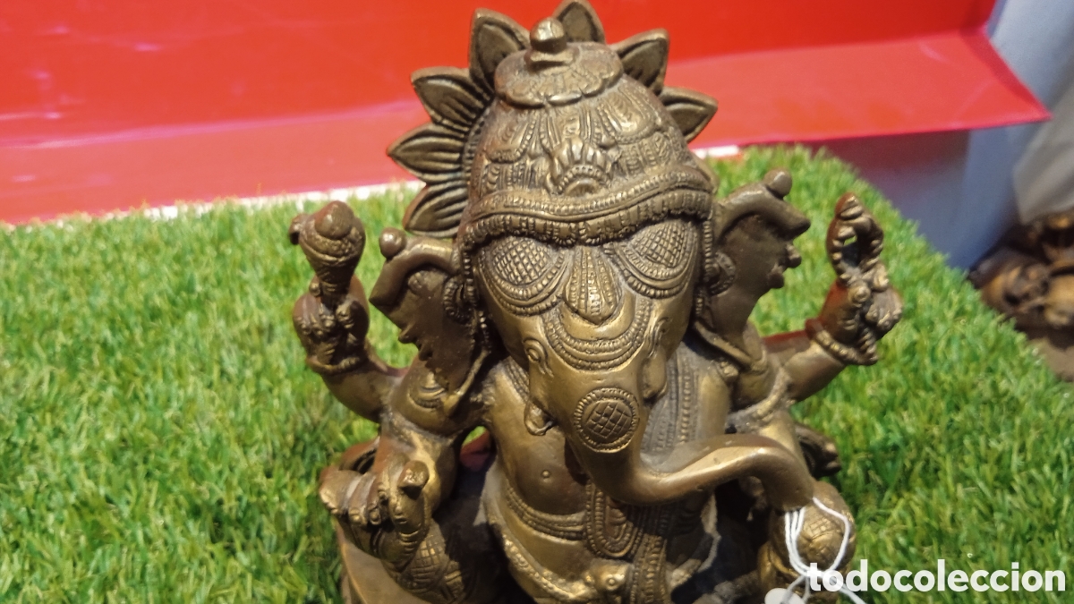 Arte: GANESHA DIOS SABIDURIA EN LATON??? BRONCE??? - Foto 3