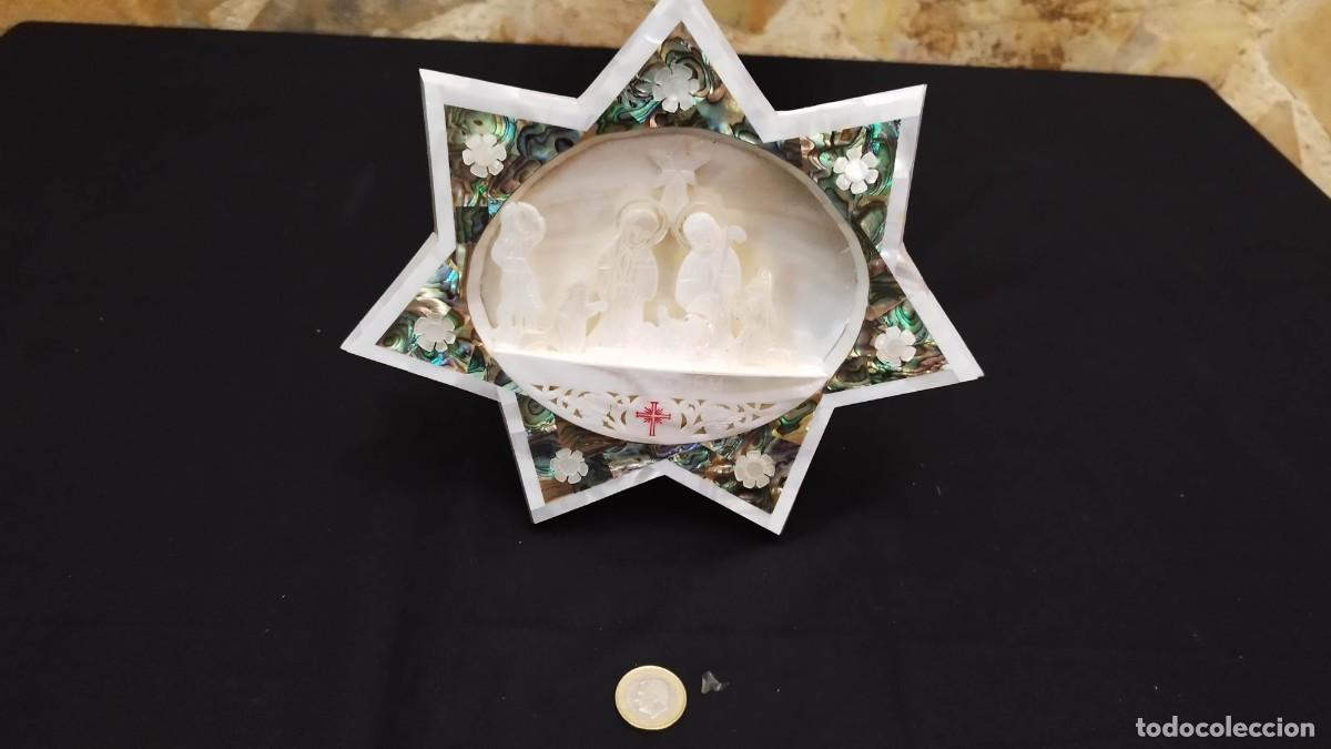 Arte: Bel&eacute;n nacimiento en concha de nacar - Foto 2