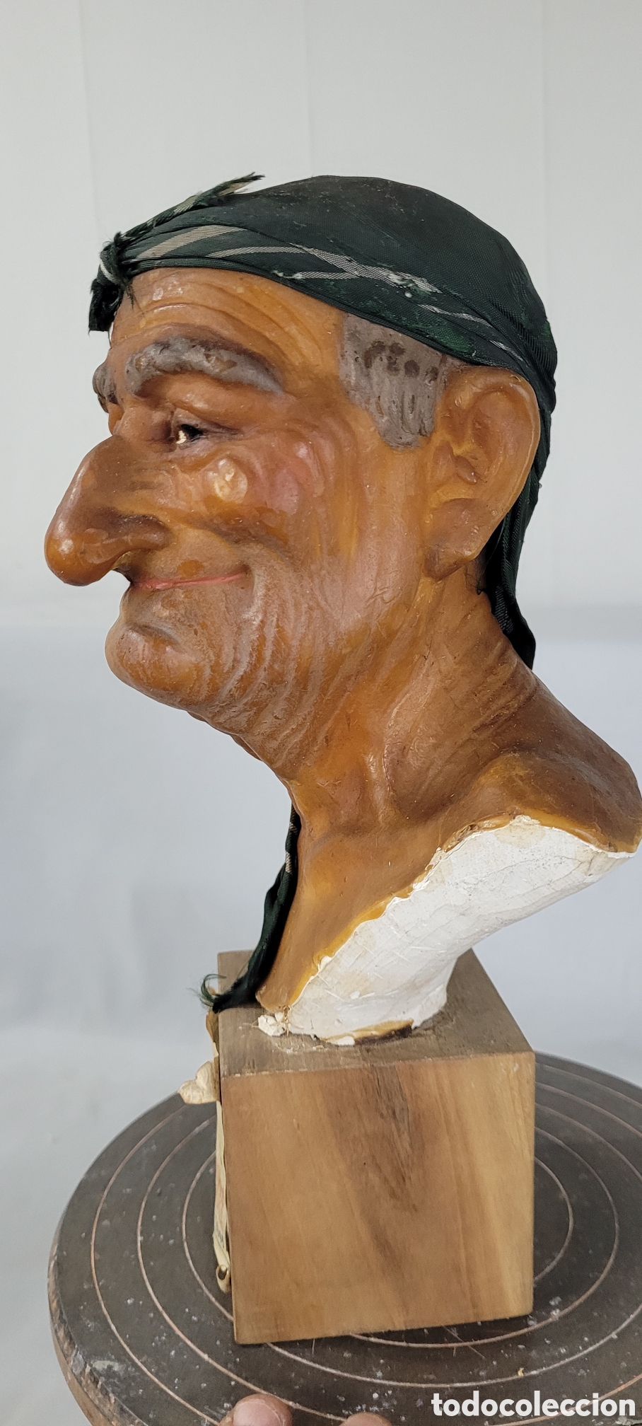 Arte: Excepcional Busto de Cera 1945 Fallas San Vicente - Foto 2