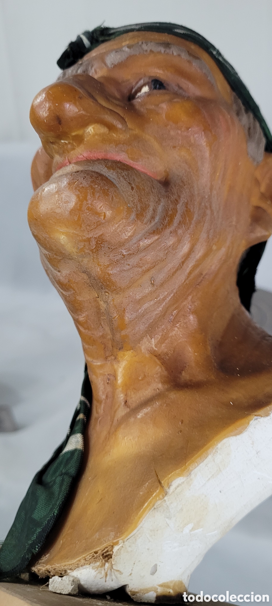Arte: Excepcional Busto de Cera 1945 Fallas San Vicente - Foto 3