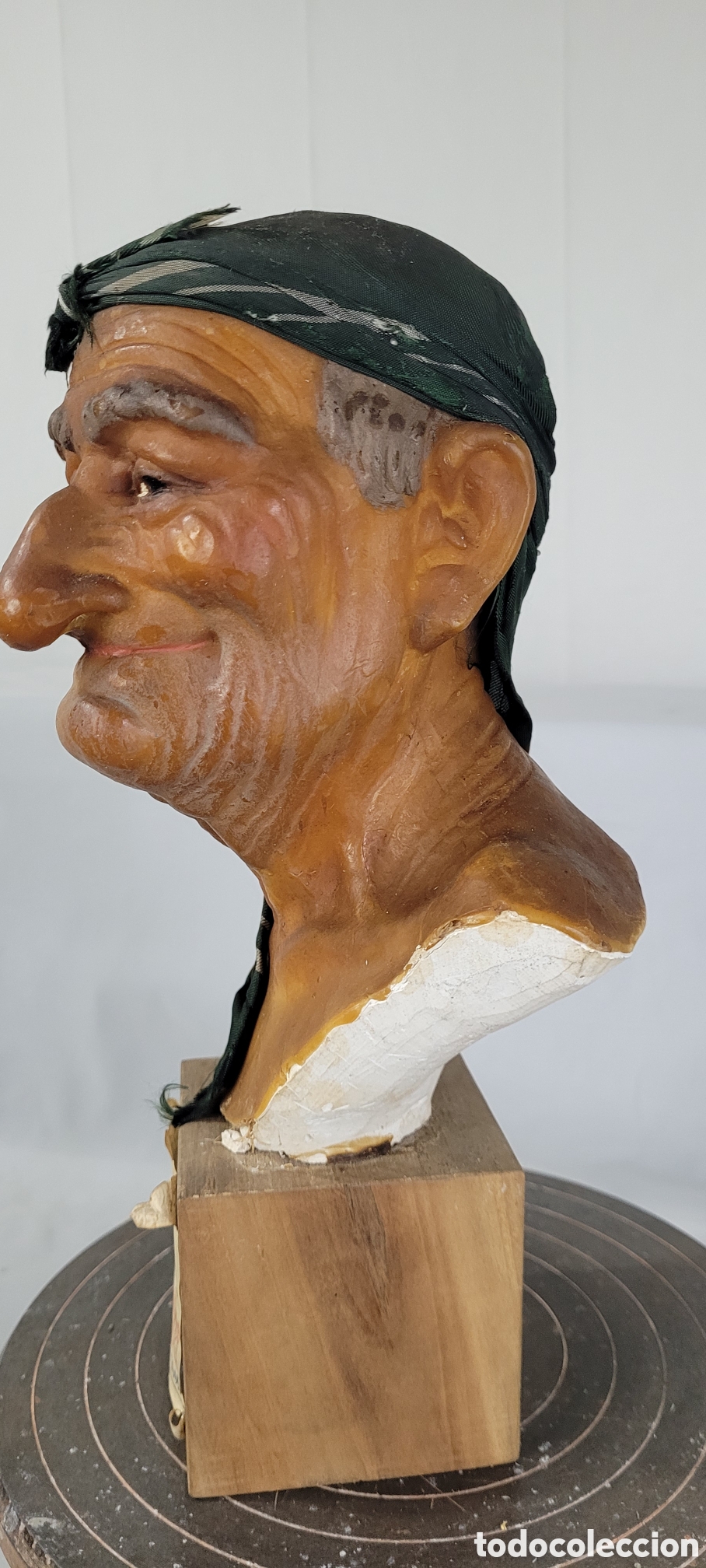 Arte: Excepcional Busto de Cera 1945 Fallas San Vicente - Foto 4