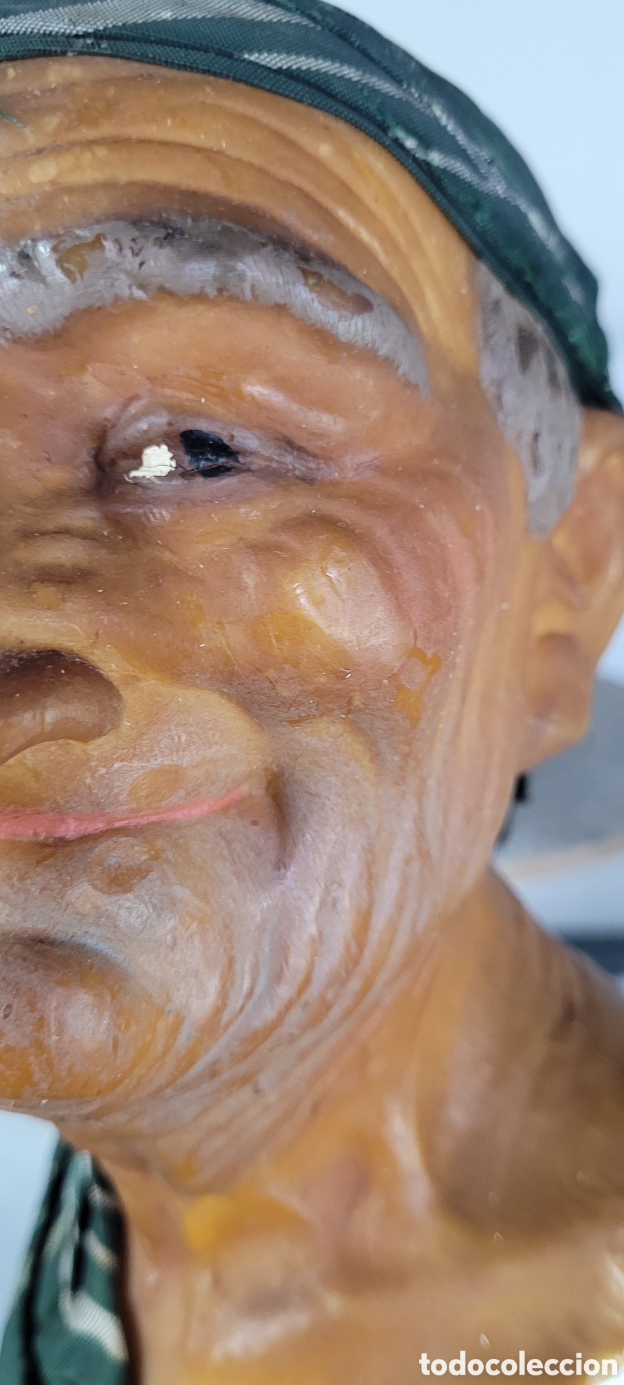 Arte: Excepcional Busto de Cera 1945 Fallas San Vicente - Foto 5