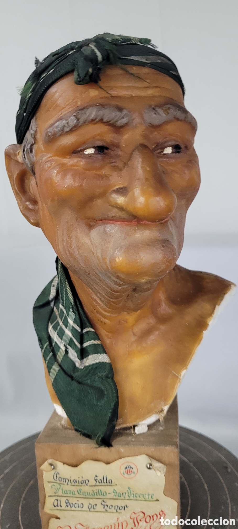 Arte: Excepcional Busto de Cera 1945 Fallas San Vicente - Foto 9