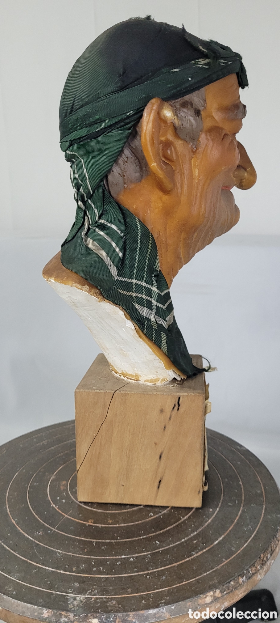 Arte: Excepcional Busto de Cera 1945 Fallas San Vicente - Foto 10