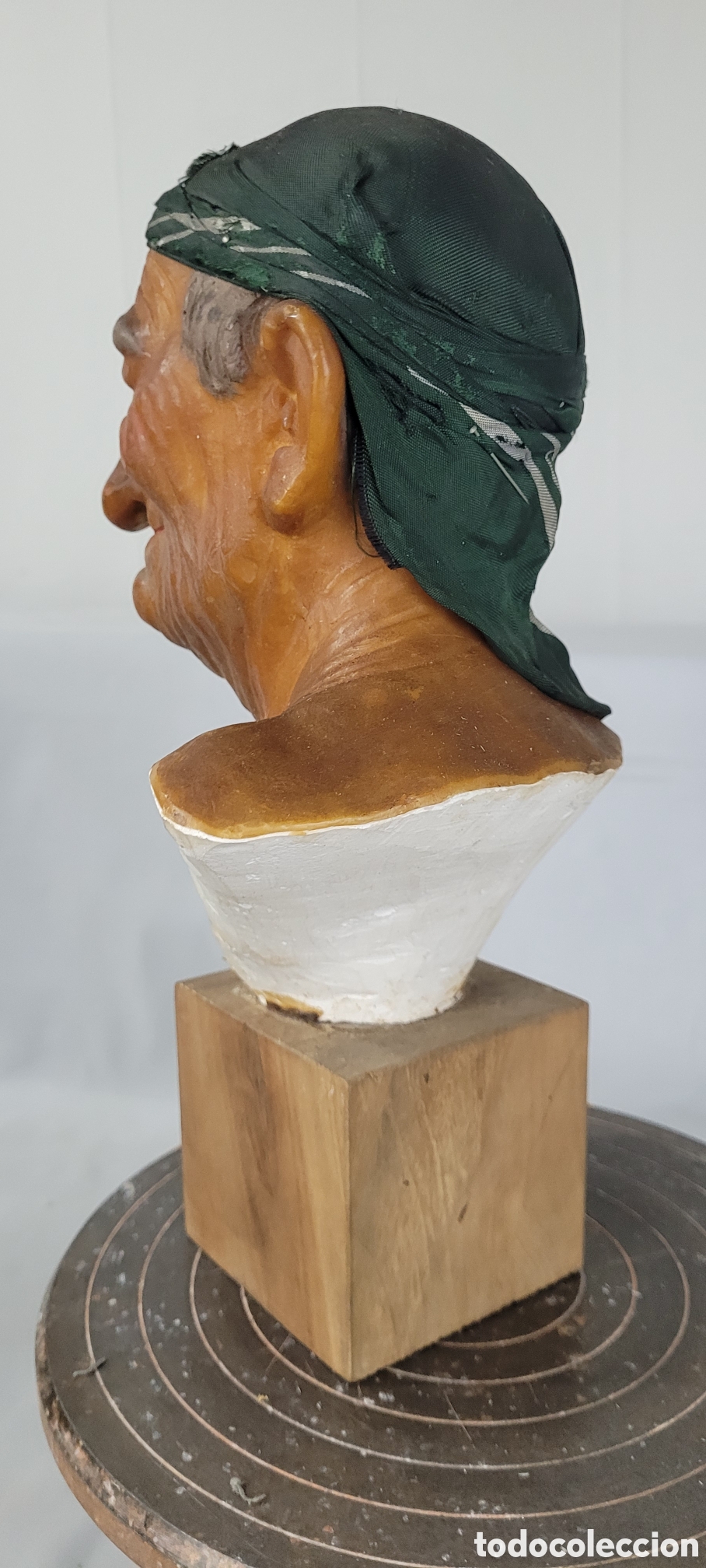 Arte: Excepcional Busto de Cera 1945 Fallas San Vicente - Foto 13