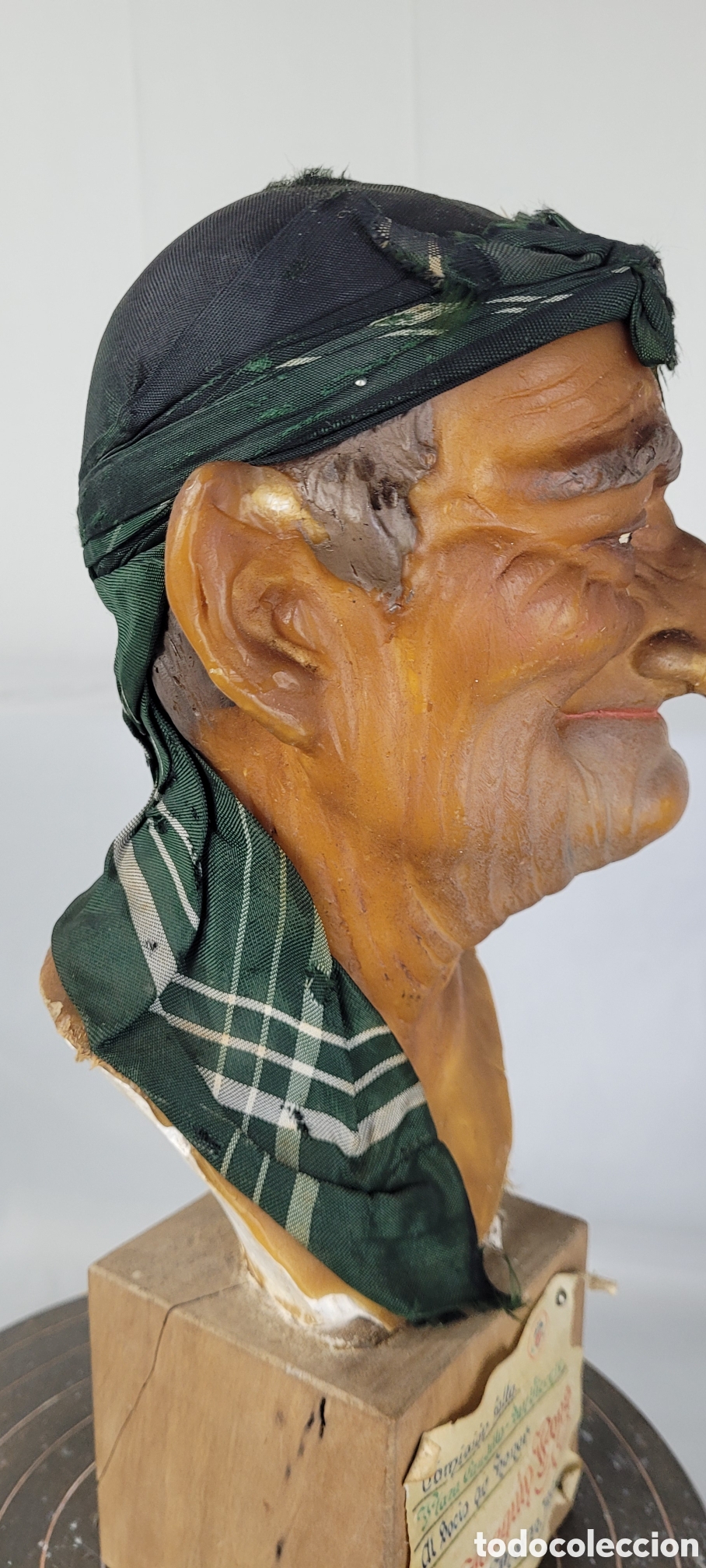 Arte: Excepcional Busto de Cera 1945 Fallas San Vicente - Foto 16