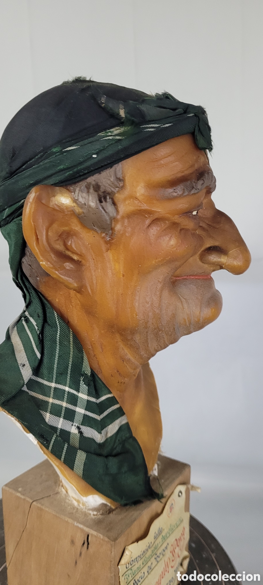 Arte: Excepcional Busto de Cera 1945 Fallas San Vicente - Foto 17