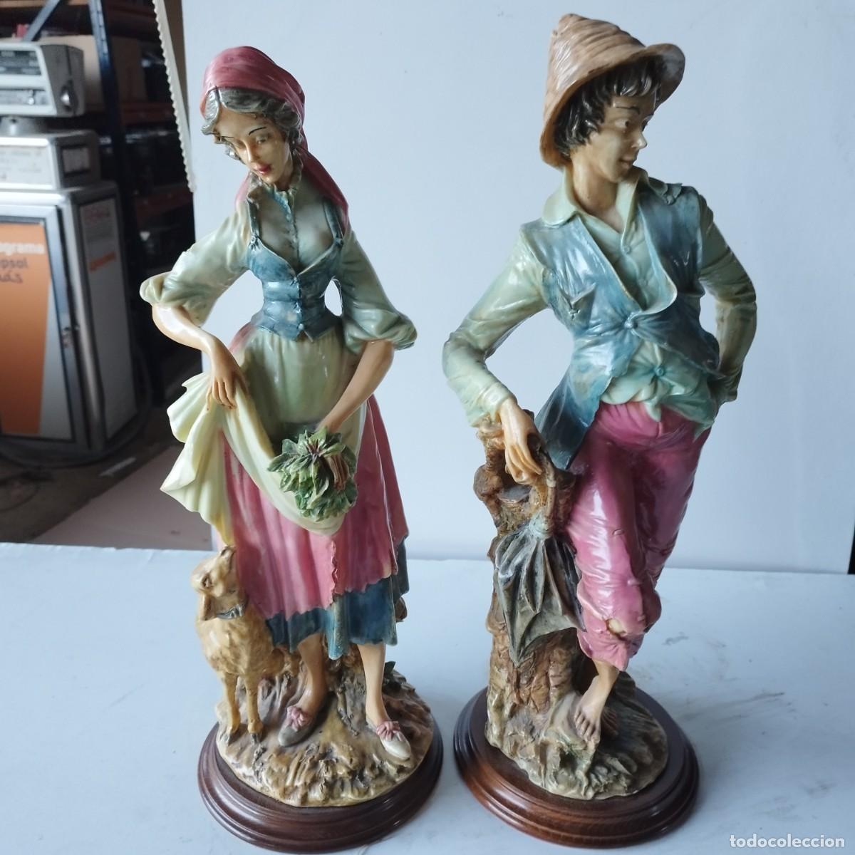 Arte: 2 FIGURAS, GRAN TAMA&Ntilde;O, APROXIMADAMENTE 54 CM - Foto 1