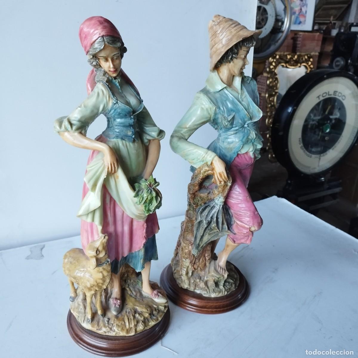 Arte: 2 FIGURAS, GRAN TAMA&Ntilde;O, APROXIMADAMENTE 54 CM - Foto 2
