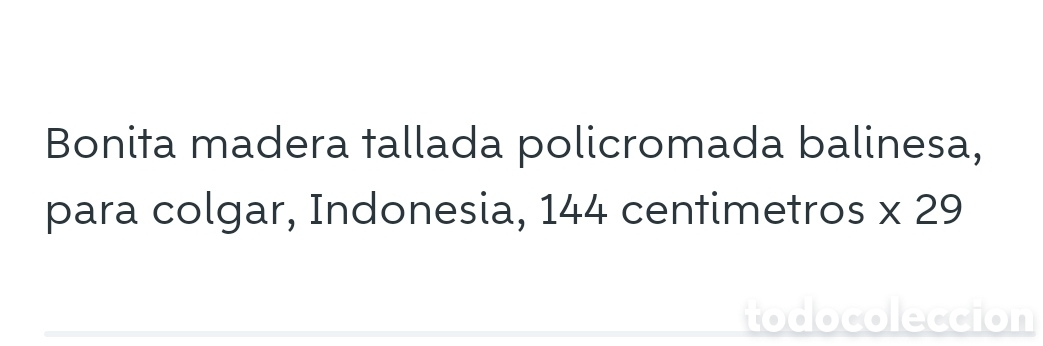Arte: MADERA tallada Policromada Balinesa - Foto 4