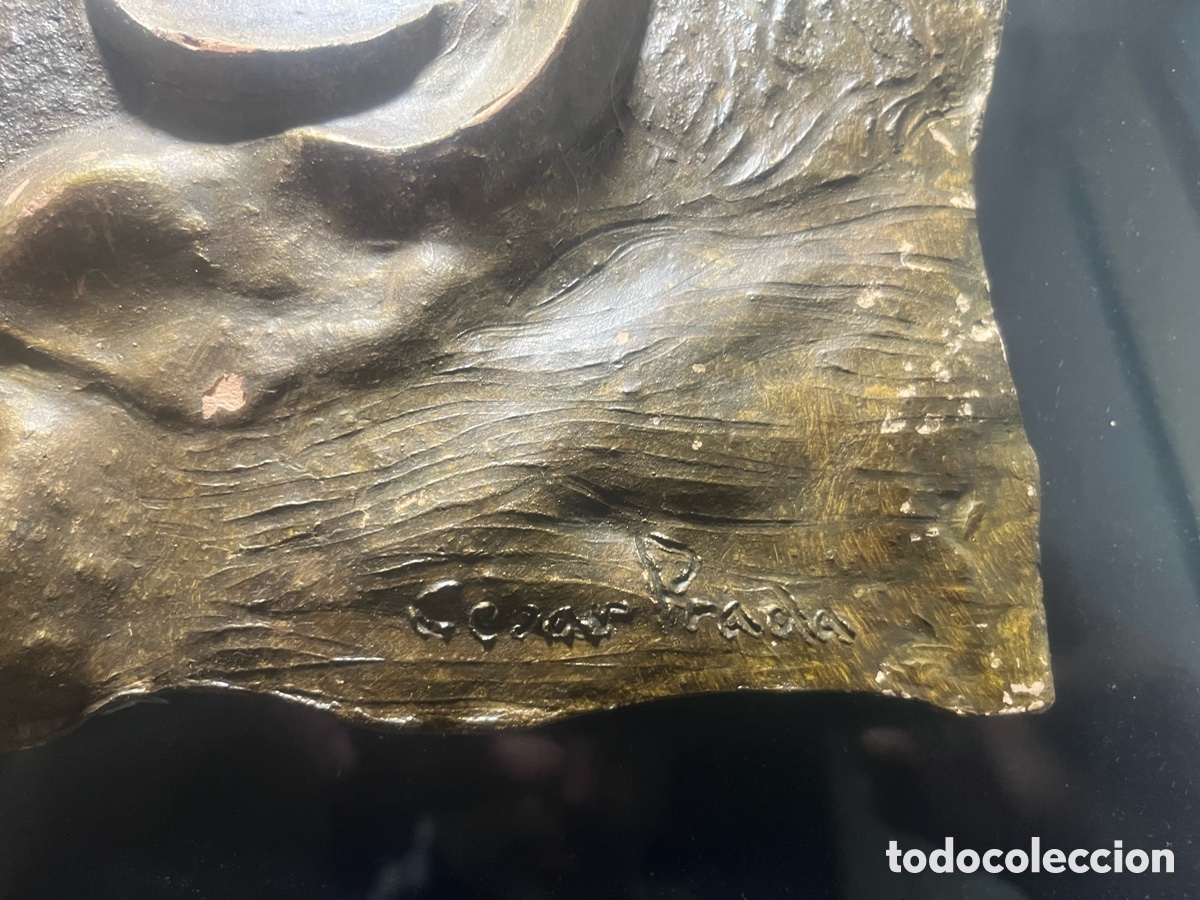 Arte: CESAR PRADA ESCULTURA ENMARCADA con COA - Foto 3