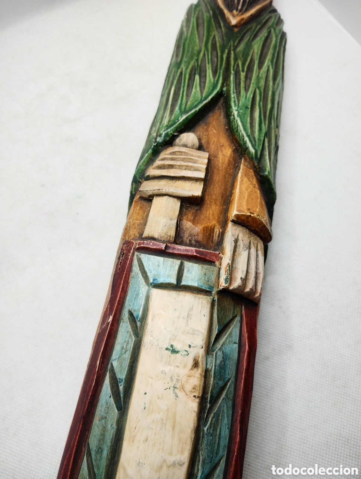Arte: Gran figura de madera policromada-CABALLERO - Foto 3